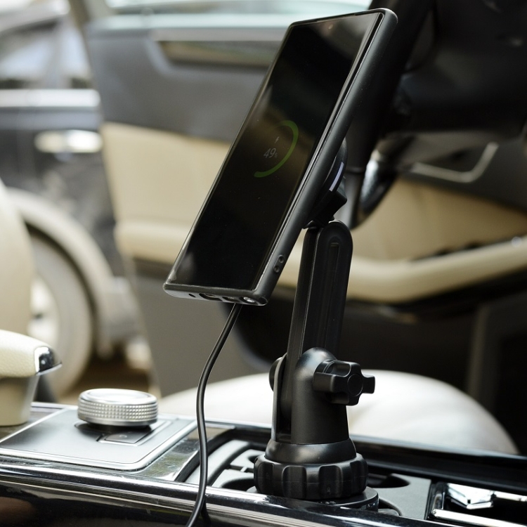Car Water Cup Holder MagSafe Wireless Charging Bracket(Black) Car Water Cup Holder MagSafe Wireless Charging Bracket(Black)