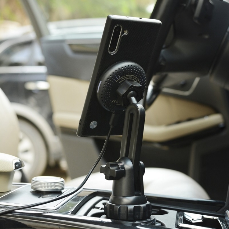 Car Water Cup Holder MagSafe Wireless Charging Bracket(Black) Car Water Cup Holder MagSafe Wireless Charging Bracket(Black)