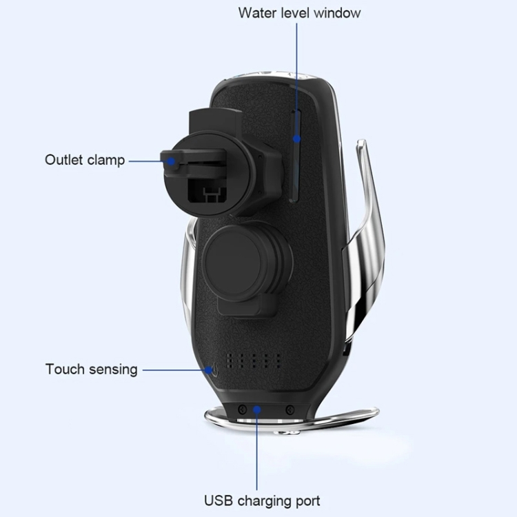 Car Cell Phone Holder Wireless Charger Aromatherapy Spray(Silver) Car Cell Phone Holder Wireless Charger Aromatherapy Spray(Silver)