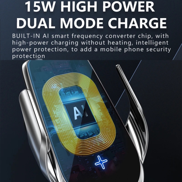 Car Cell Phone Holder Wireless Charger Aromatherapy Spray(Silver) Car Cell Phone Holder Wireless Charger Aromatherapy Spray(Silver)