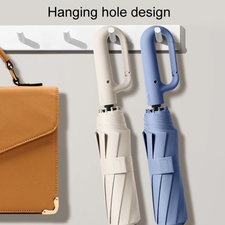 Fully Automatic Rain Or Shine Umbrella Foldable Unisex Sun Shade Umbrella, Style: Reverse Blue 105cm - B7