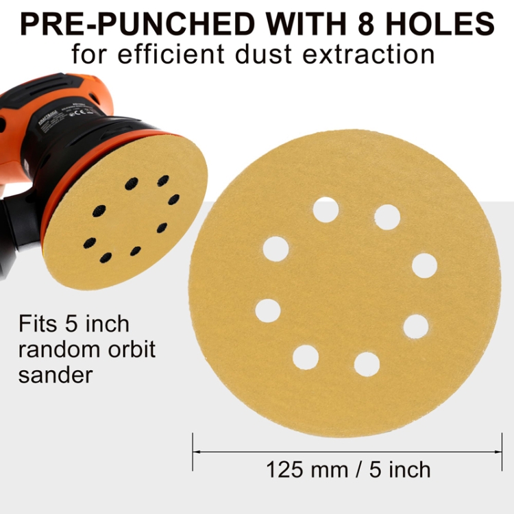 Sanding Sheet Sandpaper 8-hole Sandpaper Rectangular Sandpaper 60/80/120/240