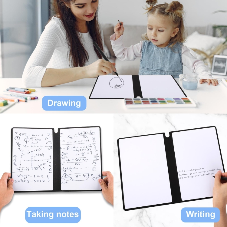 A5 ไวท์บอร์ดโน้ตบุ๊คแบบพกพา Erasable Draft Book หมายเหตุกระดานข้อความ ...