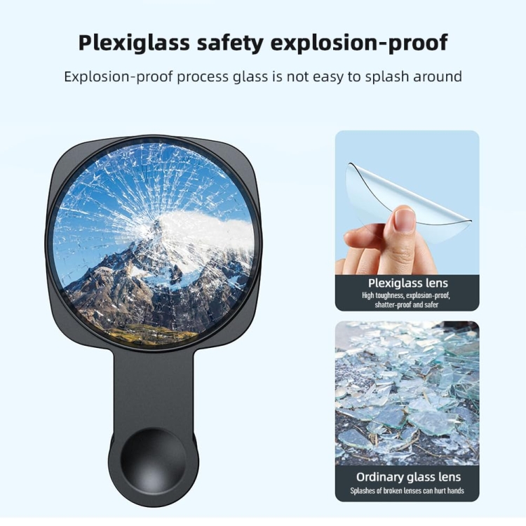 Mobile Phone Rear Camera Clip-on HD Selfie Mirror(White) Mobile Phone Rear Camera Clip-on HD Selfie Mirror(White)
