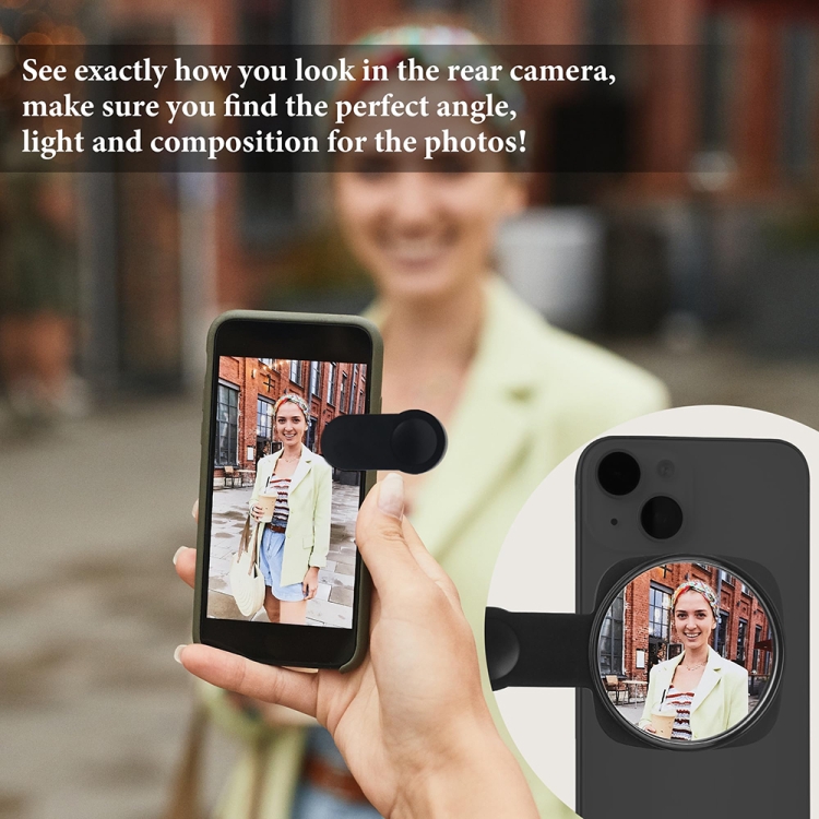 Mobile Phone Rear Camera Clip-on HD Selfie Mirror(White) Mobile Phone Rear Camera Clip-on HD Selfie Mirror(White)