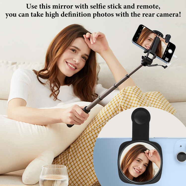 Mobile Phone Rear Camera Clip-on HD Selfie Mirror(White) Mobile Phone Rear Camera Clip-on HD Selfie Mirror(White)