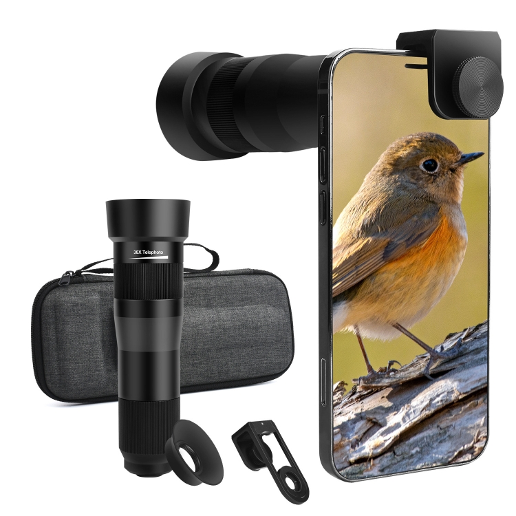 38X Mobile Phone Telephoto Lens Set Monocular Telescope With Tripod 38X Mobile Phone Telephoto Lens Set Monocular Telescope With Tripod