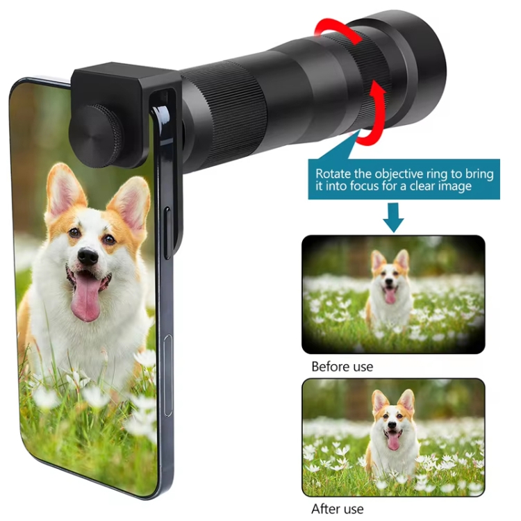 38X Mobile Phone Telephoto Lens Set Monocular Telescope With Tripod 38X Mobile Phone Telephoto Lens Set Monocular Telescope With Tripod