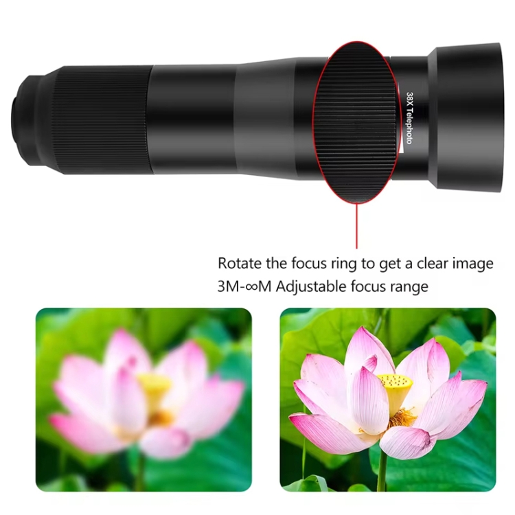 38X Mobile Phone Telephoto Lens Set Monocular Telescope With Tripod 38X Mobile Phone Telephoto Lens Set Monocular Telescope With Tripod