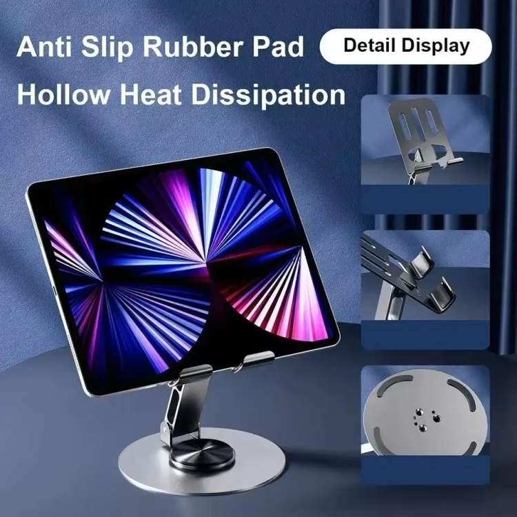 All-metal 360-degree Rotating Mobile Phone Holder Foldable Desktop Tablet Stand(Purple) All-metal 360-degree Rotating Mobile Phone Holder Foldable Desktop Tablet Stand(Purple)
