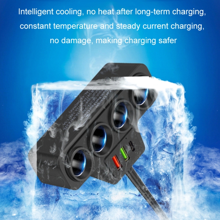 1 to 4 Q3.0 Car Cigarette Lighter Fast Charging 120W Car Conversion Plug(BY-1369) 1 to 4 Q3.0 Car Cigarette Lighter Fast Charging 120W Car Conversion Plug(BY-1369)