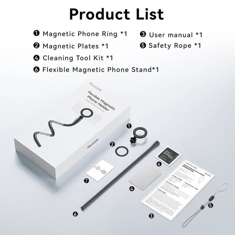 TELESIN P3-FM-01 Flexible Magnetic Fast Disassembly Magsafe Mobile Phone Bracket Sports Camera Entangled Fixed Holder(Black) TELESIN P3-FM-01 Flexible Magnetic Fast Disassembly Magsafe Mobile Phone Bracket Sports Camera Entangled Fixed Holder(Black)