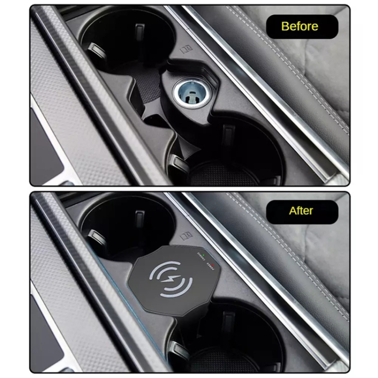 For Audi A6L 15W Car Cigarette Lighter Magnetic Wireless Charger, For Left And Right Driving For Audi A6L 15W Car Cigarette Lighter Magnetic Wireless Charger, For Left And Right Driving