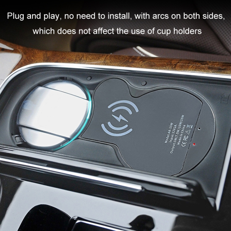 For Audi A8 Car Cigarette Lighter Mobile Phone Wireless Charger, For Left And Right Driving(For 2011-2017) For Audi A8 Car Cigarette Lighter Mobile Phone Wireless Charger, For Left And Right Driving(For 2011-2017)