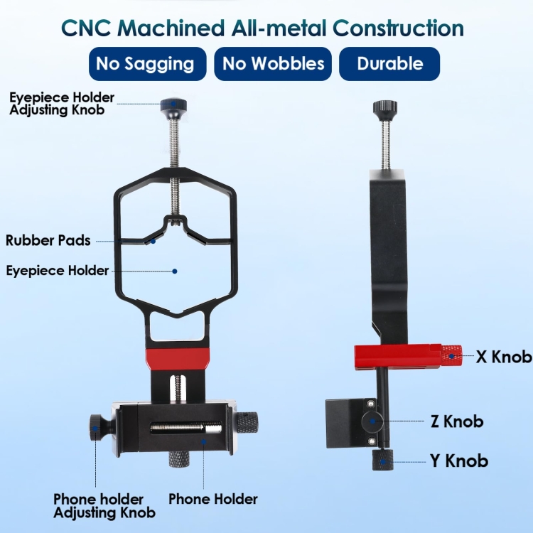 Adattatore Treppiede Per Binocolo - Staffa Metallica Universale | Montaggio Solido Per Osservazione Uccelli E Natura - Foto 4