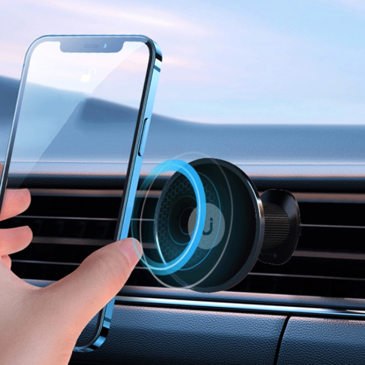 Car Universal Rotating Magnetic Cell Phone Holder With Hook Air Vent Car Navigation Bracket(Black) Car Universal Rotating Magnetic Cell Phone Holder With Hook Air Vent Car Navigation Bracket(Black)