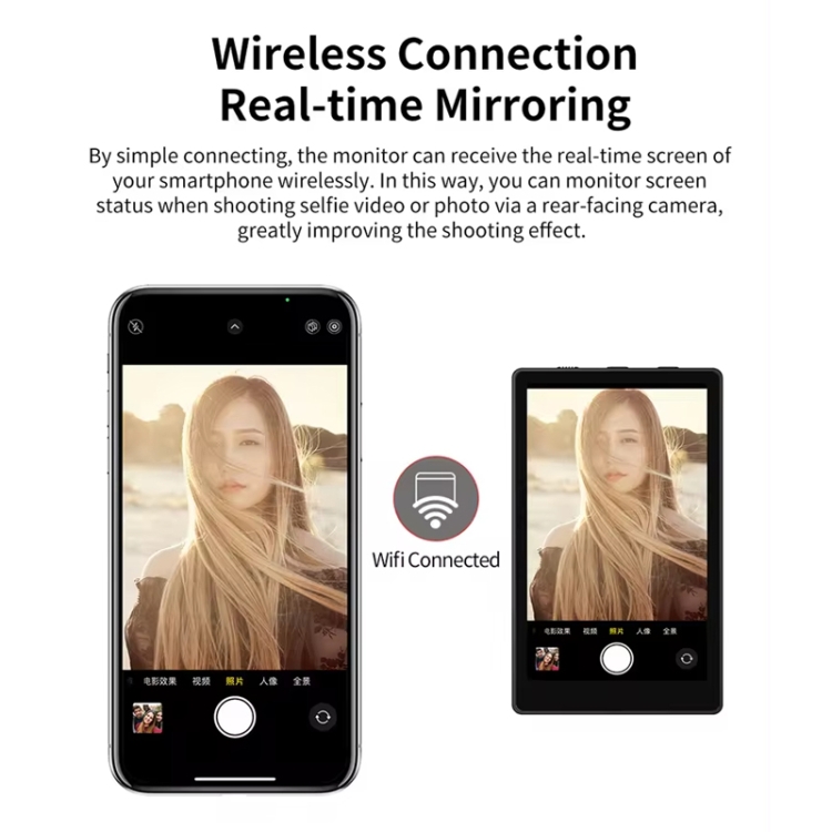 KingMa PH01 Smartphone Mini Monitors Sync Rear Camera Selfie Screen with Magnetic Phone Clip KingMa PH01 Smartphone Mini Monitors Sync Rear Camera Selfie Screen with Magnetic Phone Clip