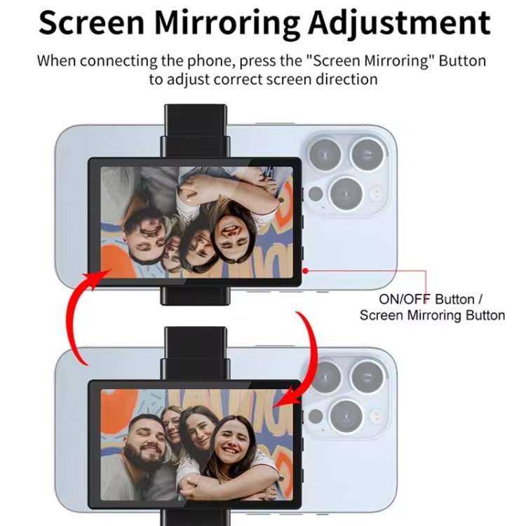KingMa PH01 Smartphone Mini Monitors Sync Rear Camera Selfie Screen with Magnetic Phone Clip KingMa PH01 Smartphone Mini Monitors Sync Rear Camera Selfie Screen with Magnetic Phone Clip
