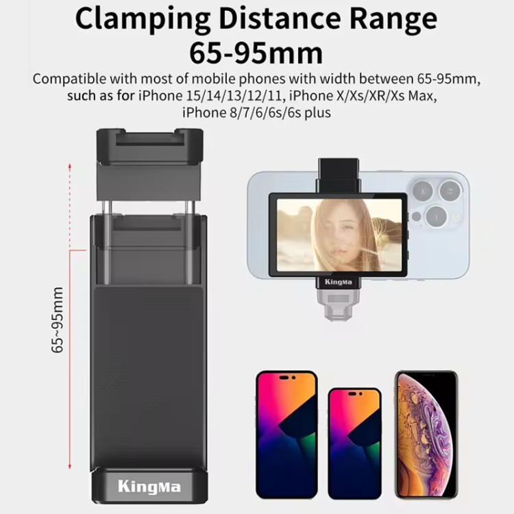 KingMa PH01 Smartphone Mini Monitors Sync Rear Camera Selfie Screen with Magnetic Phone Clip KingMa PH01 Smartphone Mini Monitors Sync Rear Camera Selfie Screen with Magnetic Phone Clip