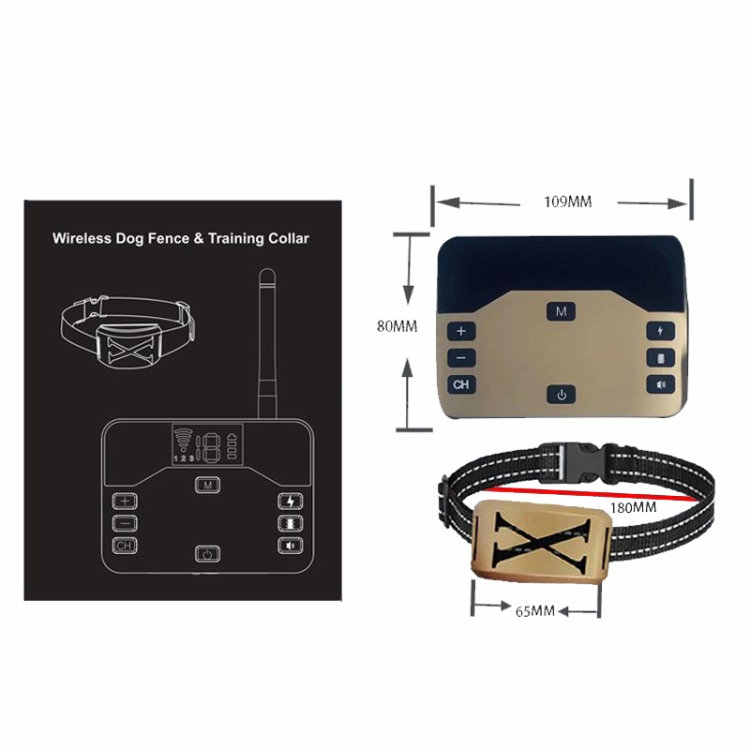 1 Drag 1 Pet Electronic Fence Wireless Stop Barker Outdoor Dog Collar  Remote Control Dog Trainer(White)