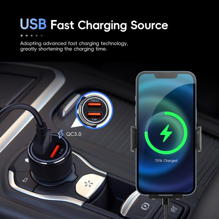 UGREEN Magnetische Draadloze Autolader 2-in-1 – Voor IPhone 16/15/14/13/12 Serie, Met Zuignap & Ventilatiebevestiging, 15W QI