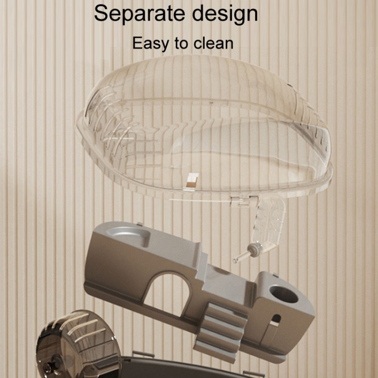 Panoramic Transparent Multi-Functional Large Space Hamster Cage, Style: Pink  Basic Model