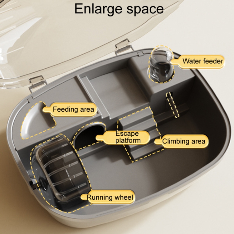 Curated visual reference: Spacehes Hamster Habitat Design Reference: Panoramic Transparent Multi Functional Large Space Hamster Cage Style