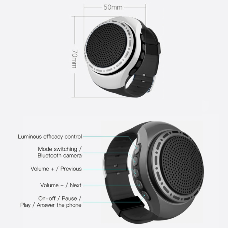 U6 Watch-shaped Wearable Bluetooth Speaker Selfie Sports Smart Speaker(Blue) U6 Watch-shaped Wearable Bluetooth Speaker Selfie Sports Smart Speaker(Blue)