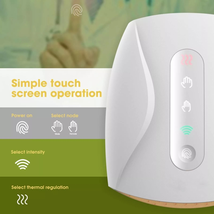 Electric Hand Massager with Heat, 3 Levels Intensity, Convex Point Massage(White) - B2