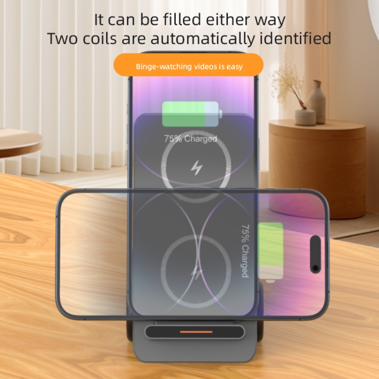 T20S 3-In-1 15W Small Forklift-Shaped Desktop Wireless Charger With LED Atmosphere Light(Gray) T20S 3-In-1 15W Small Forklift-Shaped Desktop Wireless Charger With LED Atmosphere Light(Gray)