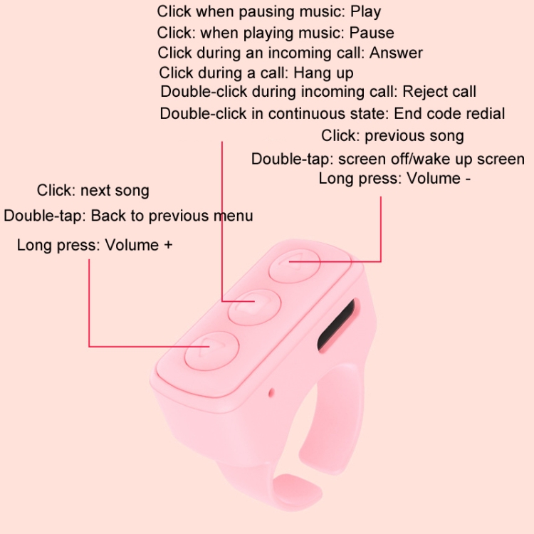 Bluetooth 3 Keys Remote Finger Ring Video Controller Novel Page Flip Photo Tool(Black) Bluetooth 3 Keys Remote Finger Ring Video Controller Novel Page Flip Photo Tool(Black)