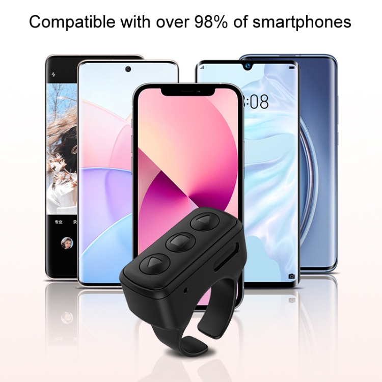 Bluetooth 3 Keys Remote Finger Ring Video Controller Novel Page Flip Photo Tool(Black) Bluetooth 3 Keys Remote Finger Ring Video Controller Novel Page Flip Photo Tool(Black)