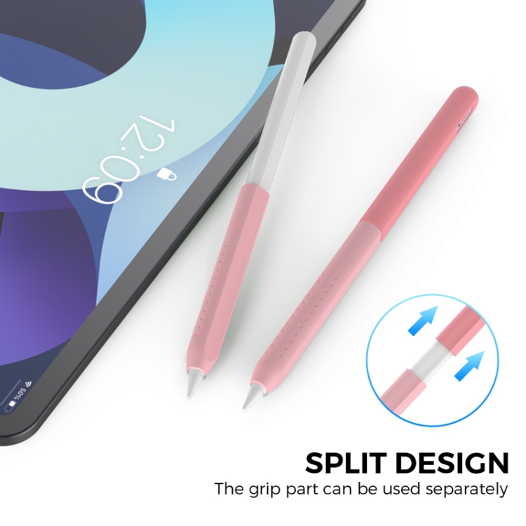 For Apple Pencil 2 AhaStyle PT182 Split Clashing Colors Stylus Protective Case(Pink) For Apple Pencil 2 AhaStyle PT182 Split Clashing Colors Stylus Protective Case(Pink)
