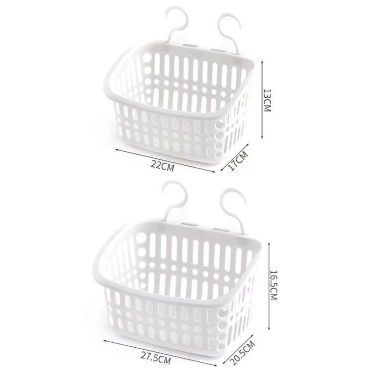 Plastic Hanging Basket With Hook Kitchen Storage Drain Basket Shelf