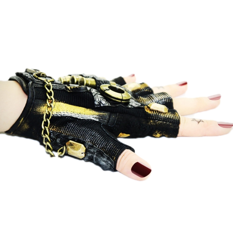 Punk Biker Half Finger Gloves – The Ultimate Halloween Accessory for Bold, Fearless, and Stylistic Looks
