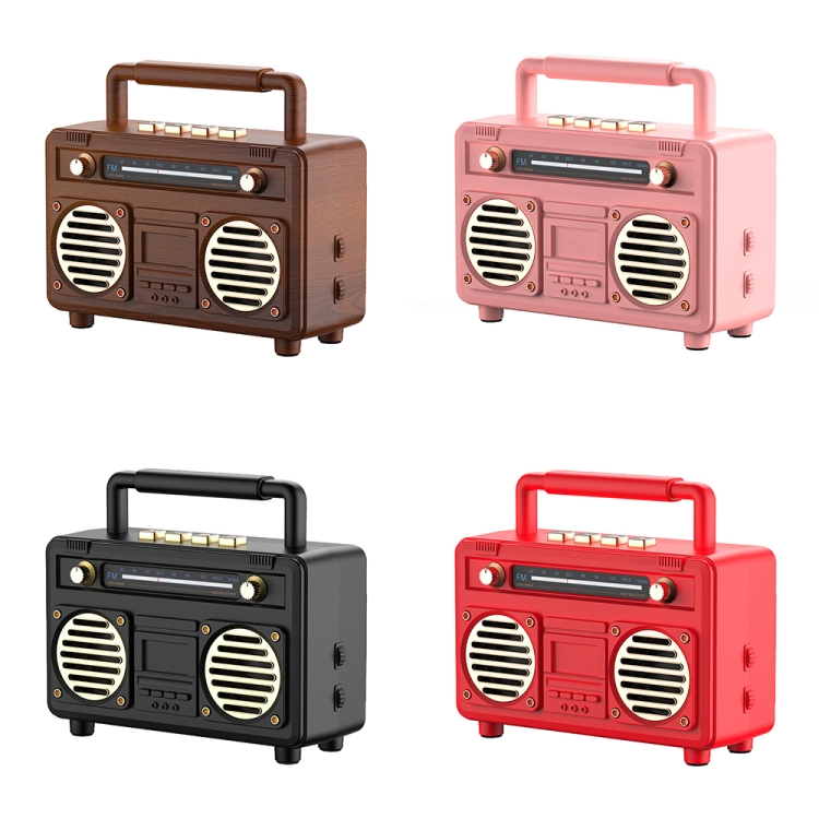 BT21 Retro USB Flash Drive FM Radio Wireless Bluetooth Speaker, Color: Rosewood BT21 Retro USB Flash Drive FM Radio Wireless Bluetooth Speaker, Color: Rosewood