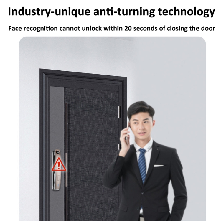 M6 3D Face Recognition Fingerprint Door Lock Support APP Smart IC Card ...