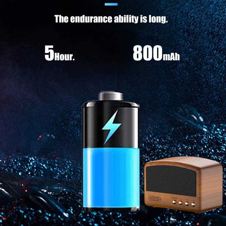 BT11-D Mini Card USB Flash Drive FM Radio Retro Wireless Bluetooth Speaker, Color: Pearwood BT11-D Mini Card USB Flash Drive FM Radio Retro Wireless Bluetooth Speaker, Color: Pearwood