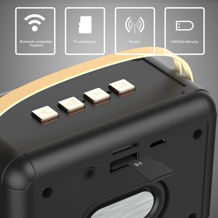 FT-BT20 Mini Retro Card USB Flash Drive FM Radio Wireless Bluetooth Speaker(White) FT-BT20 Mini Retro Card USB Flash Drive FM Radio Wireless Bluetooth Speaker(White)