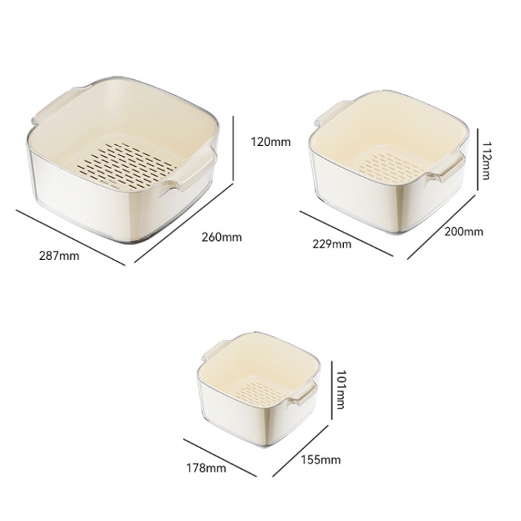 Kitchen Double Layer Drainage Basket Vegetable And Fruit Storage Rack