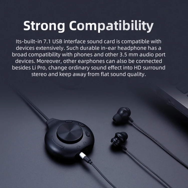 Bluedio LI PRO Cell Phone Wired In-Ear 3.5mm 7.1 Sound Card Gaming Computer Earphones(Black) Bluedio LI PRO Cell Phone Wired In-Ear 3.5mm 7.1 Sound Card Gaming Computer Earphones(Black)