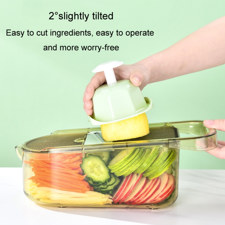 Kitchen Fruit Vegetable Shredder With Hand Guard Potato Cucumber Slicing Shredding Cutter, Style: 6 Blades Set - B6