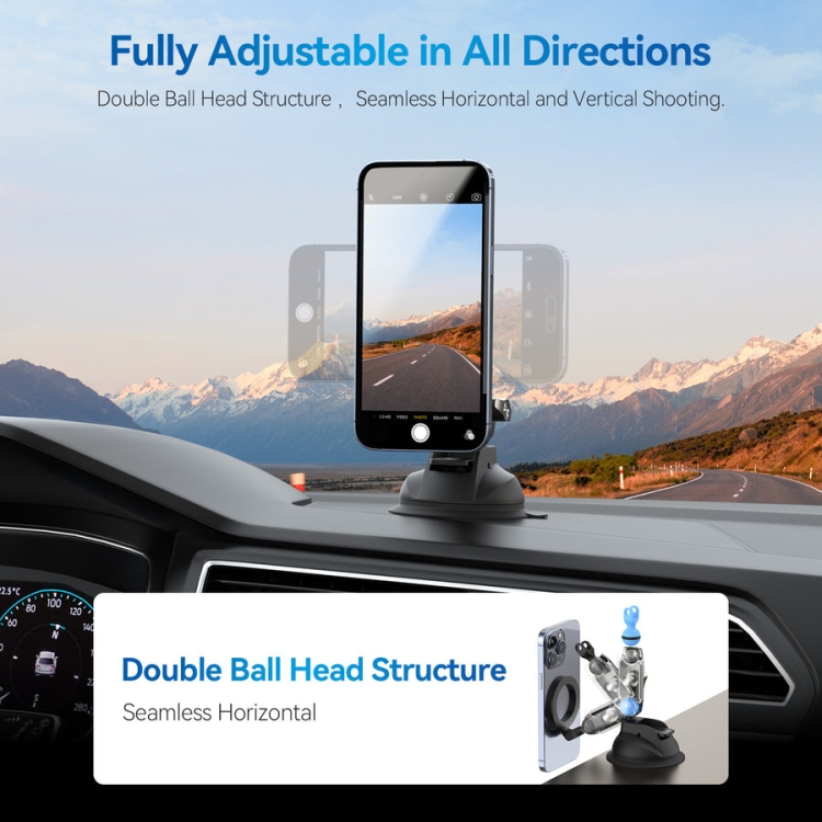 TELESIN Magnetic Suction Car Phone Mount 360 Degree Rotation Phone Holder TELESIN Magnetic Suction Car Phone Mount 360 Degree Rotation Phone Holder