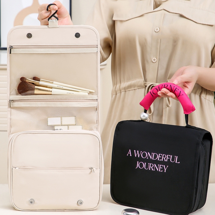 Портативная сумка-несессер Pearl для деловых поездок, подвесная косметичка большой вместимости, органайзер для туалетных принадлежностей (бежевый) - B1