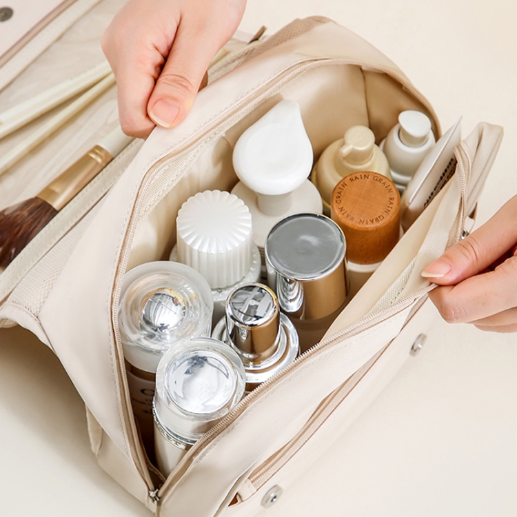 Портативная сумка-несессер Pearl для деловых поездок, подвесная косметичка большой вместимости, органайзер для туалетных принадлежностей (бежевый) - B5