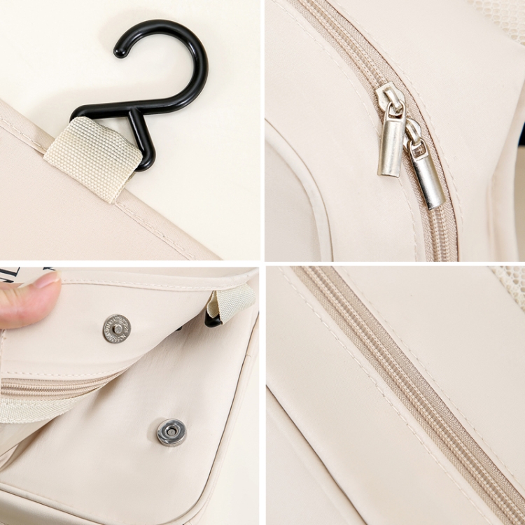 Портативная сумка-несессер Pearl для деловых поездок, подвесная косметичка большой вместимости, органайзер для туалетных принадлежностей (бежевый) - B7