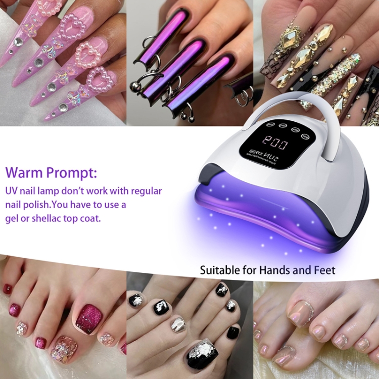 X19Max UV LED Nail Drying Lamp High Power 320W Quick Drying Nail Polish Gel Nail Dryer Light(US Plug)