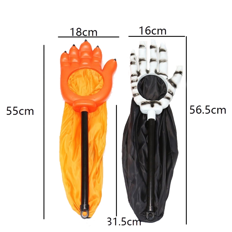 Halloween Palm Candy Bag Pumpkin Skull Begging Bags(Orange)
