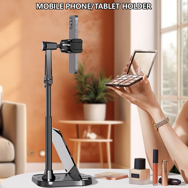 Dual-Position Rotatable Phone And Tablet Stand Retractable Weighted Base Desktop Holder, Spec: Tablet Model White Dual-Position Rotatable Phone And Tablet Stand Retractable Weighted Base Desktop Holder, Spec: Tablet Model White
