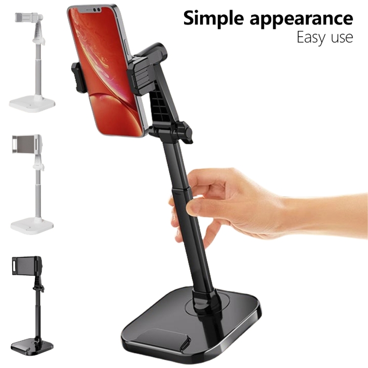Dual-Position Rotatable Phone And Tablet Stand Retractable Weighted Base Desktop Holder, Spec: Tablet Model White Dual-Position Rotatable Phone And Tablet Stand Retractable Weighted Base Desktop Holder, Spec: Tablet Model White